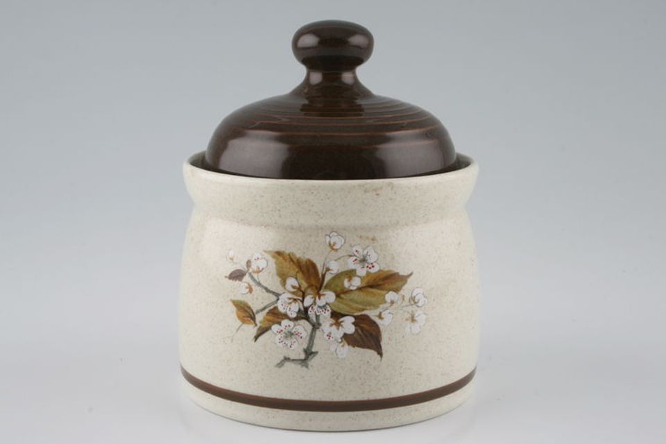 Royal Doulton Wild Cherry - L.S.1038 Sugar Bowl - Lidded (Tea) With Brown Lid