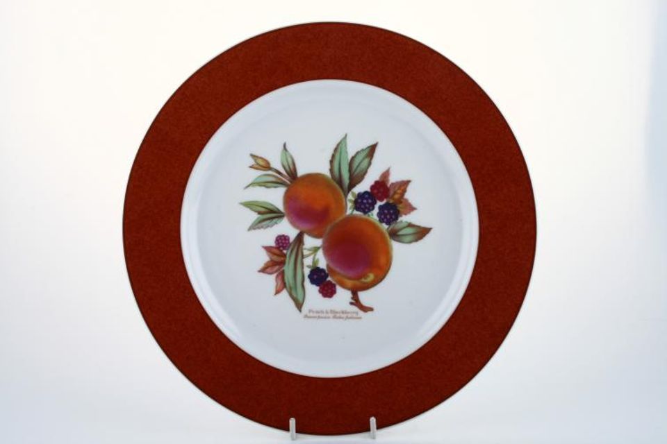 Royal Worcester Evesham - Colours Dinner Plate Terracotta - Peach & Blackberry 10 1/4"