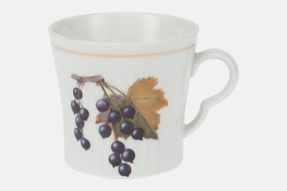 Royal Worcester Evesham - Ribbed - Gold edge Coffee Cup 2 3/4" x 2 5/8"