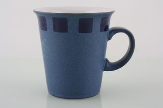 Sell Denby Reflex Mug White Inside -Blue Square Pattern Around Rim 3 1/2" x 3 3/4"