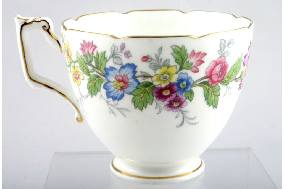 Coalport Maytime Teacup Gold on the side of the handle 3 3/8" x 2 3/4"