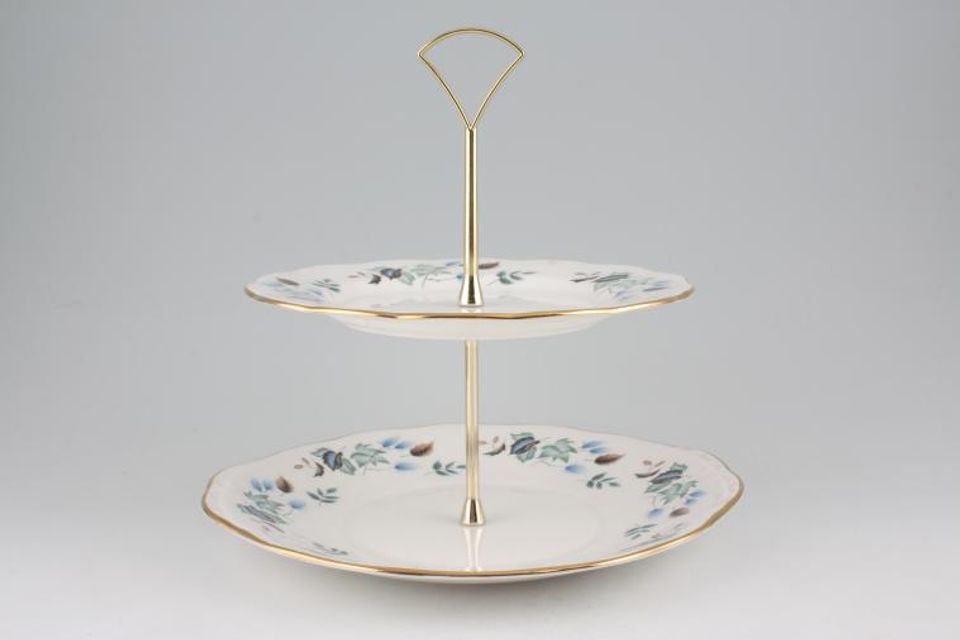 Colclough Linden - 8162 Cake Stand 2 tier - round /eared 10" x 8 1/4"