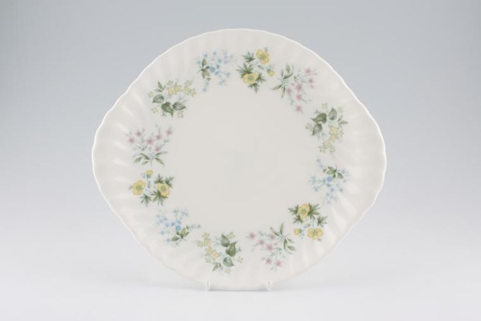Minton Spring Valley Cake Plate round - eared 10 1/2"