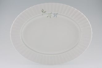 Royal Worcester Green Bamboo Oval Platter 15 1/2"
