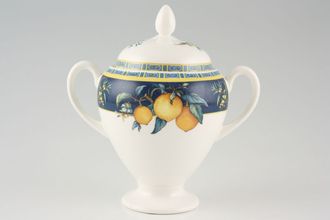 Wedgwood Citrons Sugar Bowl - Lidded (Tea) Loop Handles, Footed