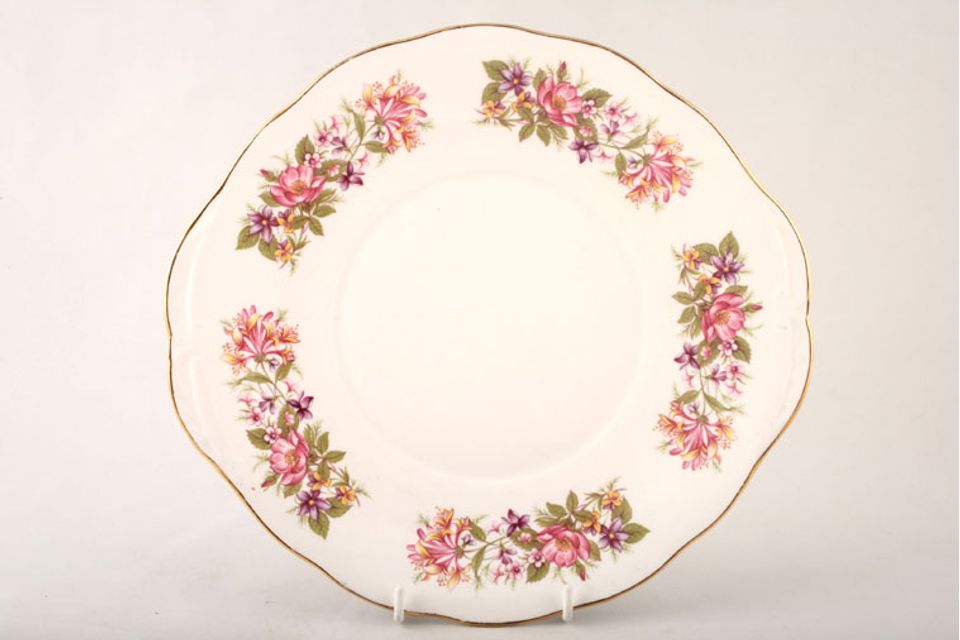 Colclough Wayside - 8581 Cake Plate round eared 10 1/4"