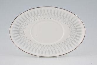 Royal Doulton Debut - H4941 Sauce Boat Stand oval, grey b/s 8 1/4"