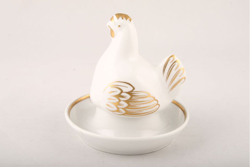 Royal Worcester Covered Egg Cup Egg Cup With Chicken Lid 4 1/2" x 5"