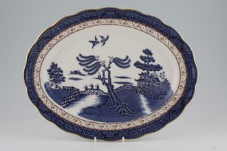 Royal Doulton Real Old Willow Oval Platter 13 3/8"
