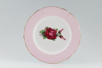 Sell Roslyn Harry Wheatcroft Roses - Grand Gala Salad/Dessert Plate Grand Gala - Pink rim 8 1/8"