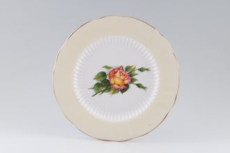 Roslyn Harry Wheatcroft Roses - Peace Salad/Dessert Plate Peace - Cream rim 8 1/8"