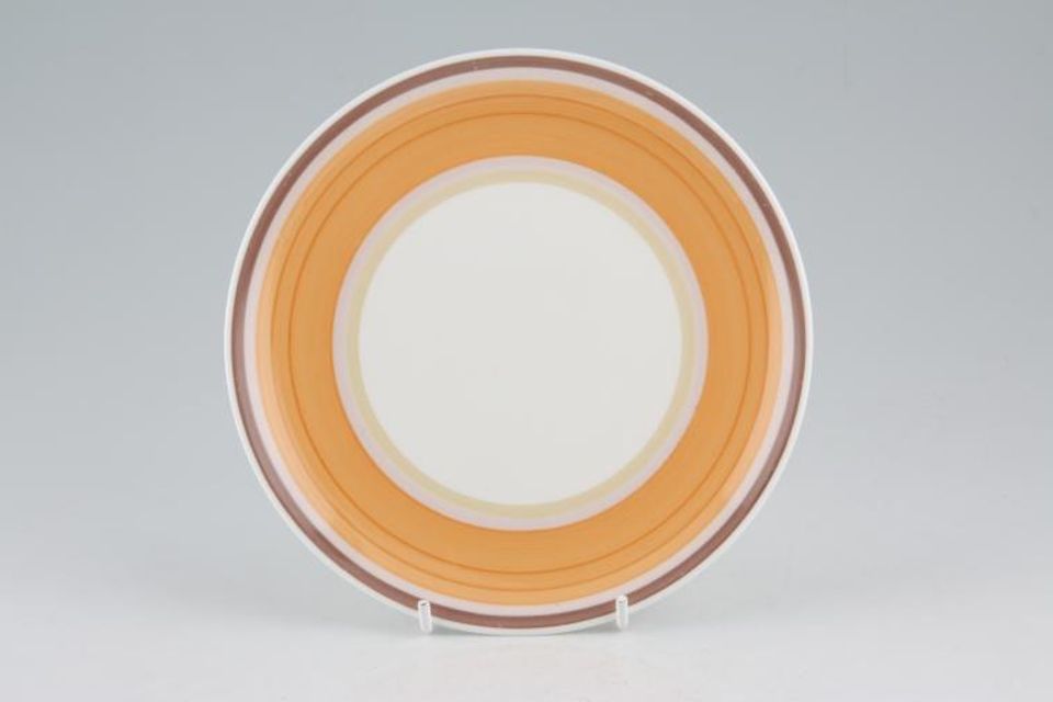 Susie Cooper Gay Stripes Tea / Side Plate Cantaloupe 6 1/2"