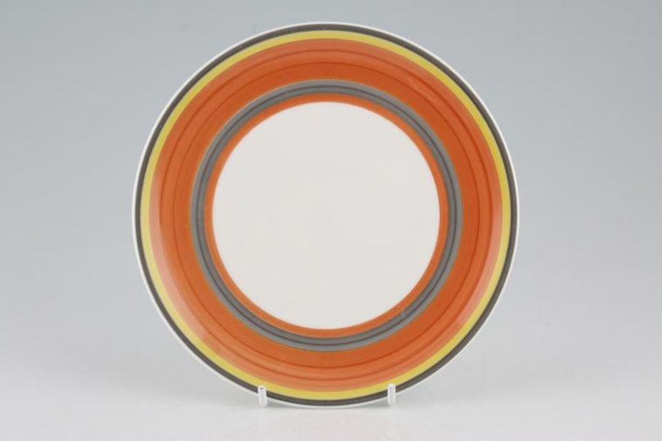 Susie Cooper Gay Stripes Tea / Side Plate Red Pepper 6 1/2"