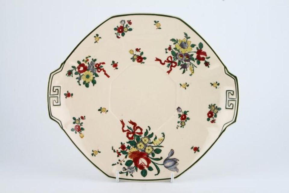 Royal Doulton Old Leeds Sprays Old - D3548 Cake Plate Round - Eared