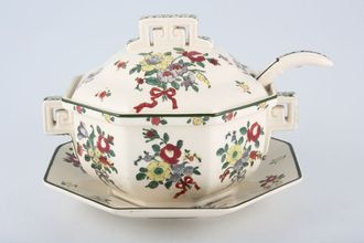 Royal Doulton Old Leeds Sprays Old - D3548 Sauce Tureen + Lid Tureen/Stand/Ladle