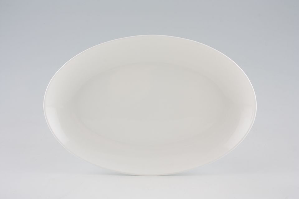Royal Doulton Fusion - White Sauce Boat Stand Also Pickle Dish 9 1/2"