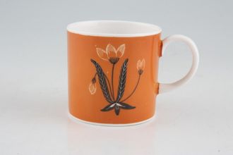 Susie Cooper Flower Motif Coffee/Espresso Can Cantaloupe - FM3, Signed B/S 2 1/2" x 2 1/2"
