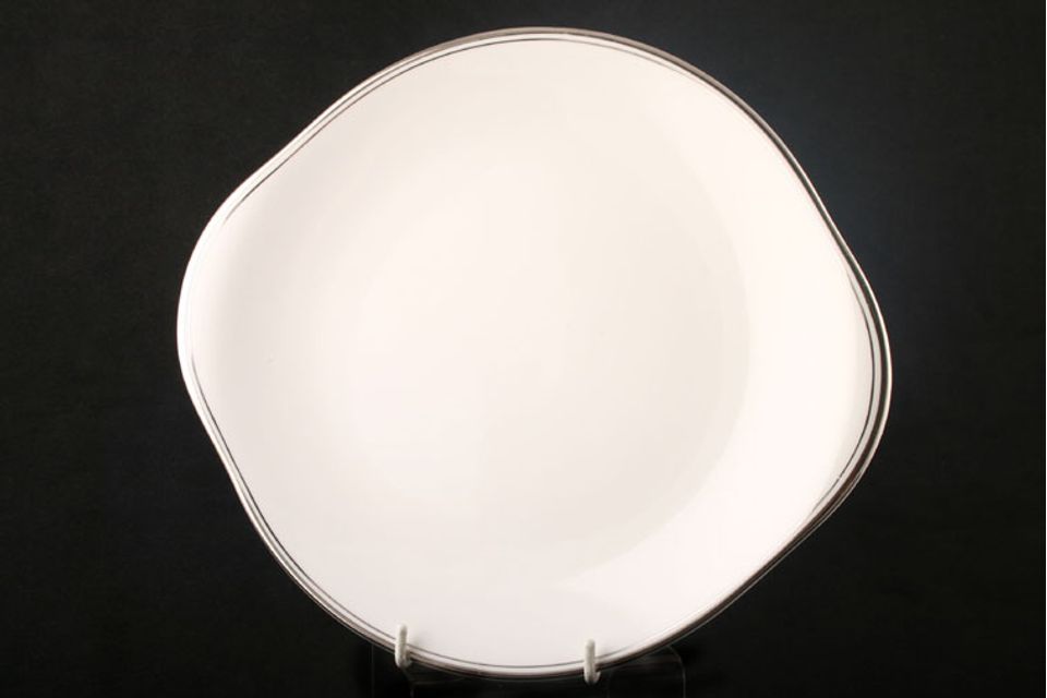 Royal Doulton Platinum Concord - H5048 Cake Plate Earred 10 1/2"