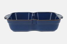 Denby Imperial Blue Serving Dish Divided | Blue 12 3/8" x 8 1/2" x 2 5/8" thumb 1