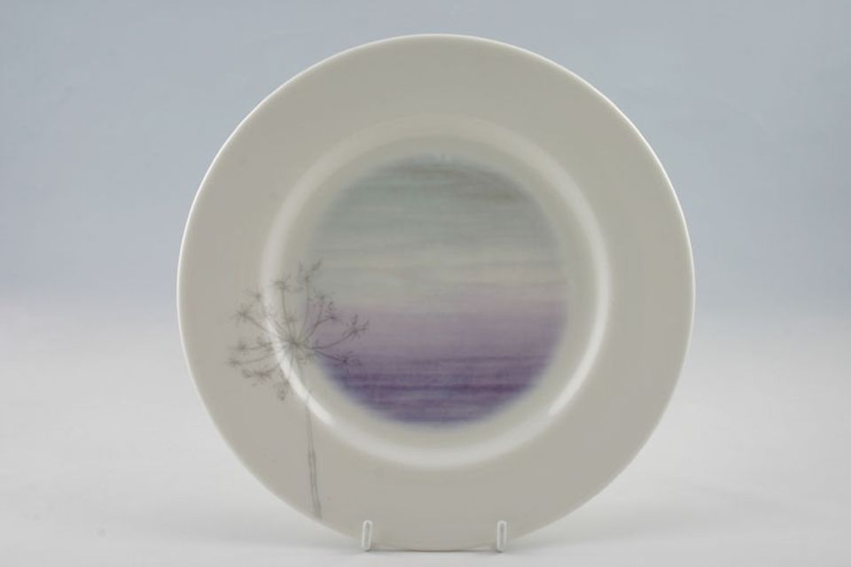 Royal Doulton Smoke - TC1281 Breakfast / Lunch Plate Grey and mauve / Centre Motif 9"