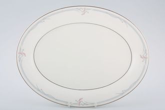 Royal Doulton Carnation Oval Platter inner silver line 13 1/2"