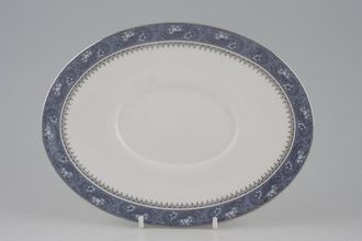 Aynsley Blue Mist Sauce Boat Stand Oval 8 3/8"
