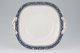 Aynsley Blue Mist Cake Plate Square, Eared 9 1/8"