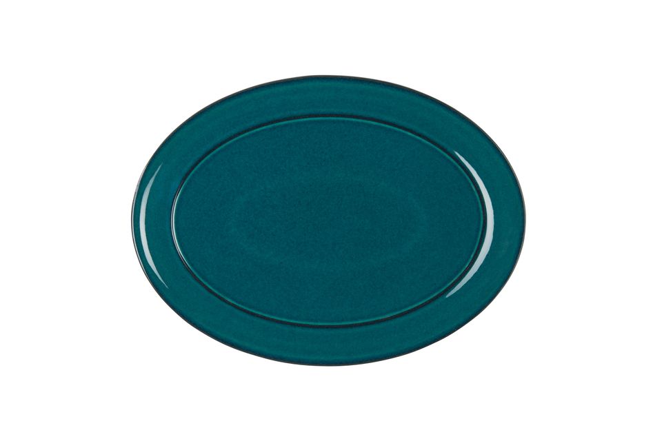 Denby Greenwich Oval Platter green all over 14 5/8" x 10 7/8"