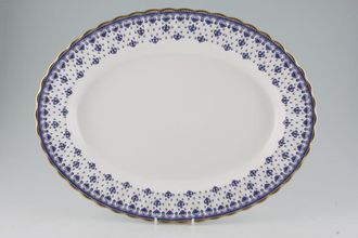 Sell Spode Fleur de Lys - Blue - Y8356 Oval Platter 16"