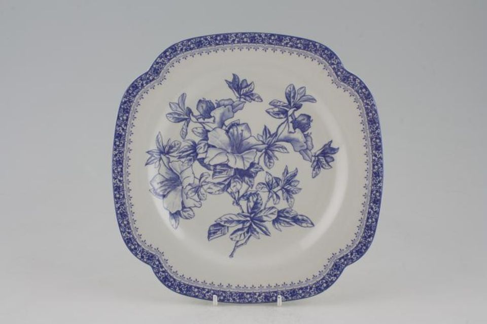 Spode Blue Room Collection Breakfast / Lunch Plate 'Azalea', square 9"