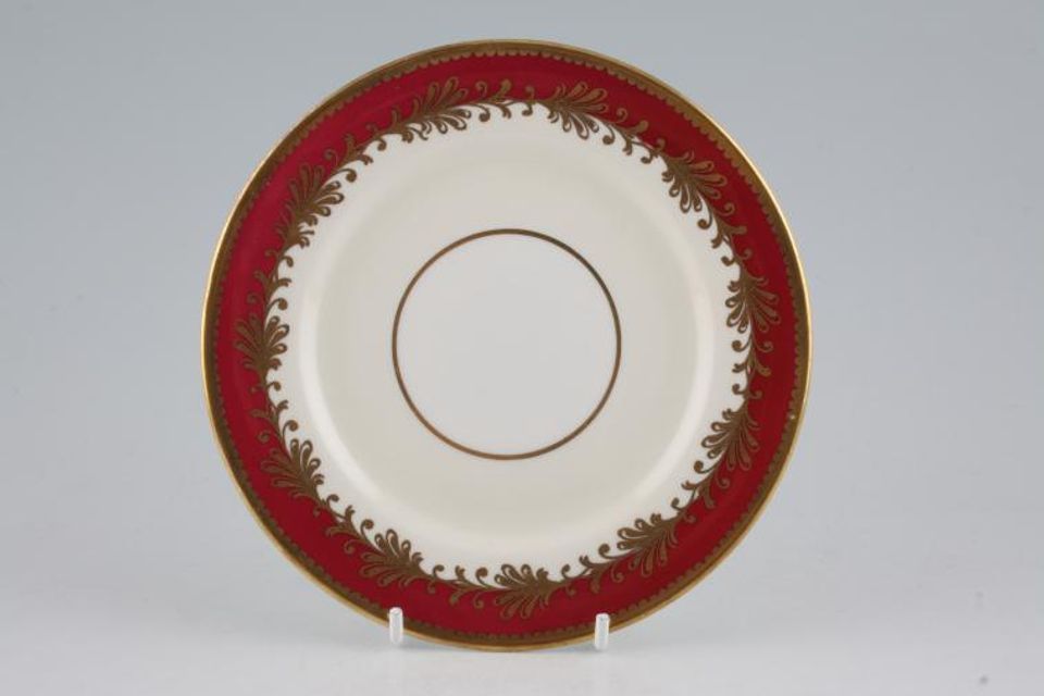 Aynsley Maroon - Gold Leaf Design Tea / Side Plate Colour shade varies on many items in this pattern 6 1/4"