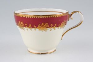 Aynsley Maroon - Gold Leaf Design Teacup