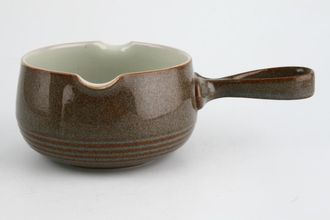 Denby Greystone Sauce Boat 2 Spouts, 1 Looped Handle, Ridged
