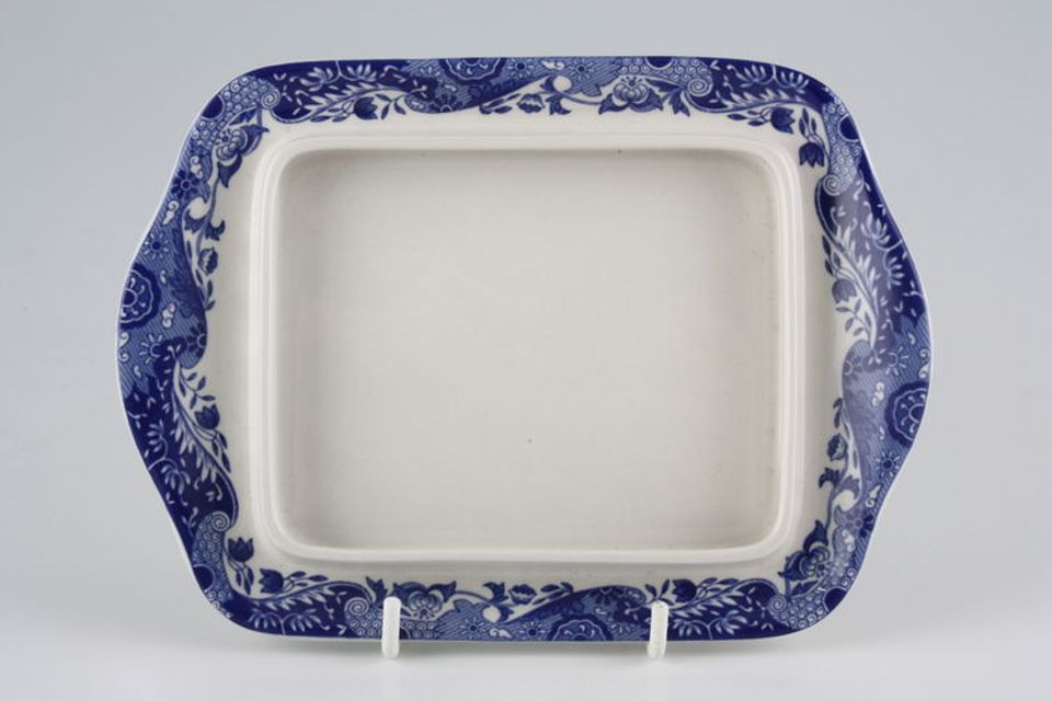 Spode Blue Italian Butter Dish Base Only Flat Style