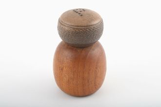 Denby Cotswold Pepper Pot wooden base-tall 1 3/4" x 4"