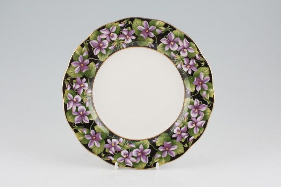 Royal Albert Provincial Flowers Salad/Dessert Plate Purple Violet 8 1/4"