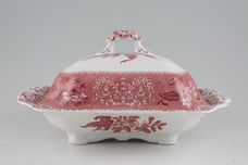 Spode Camilla - Pink Vegetable Tureen with Lid Oblong - Footed with domed lid 11 3/4" x 9" thumb 1