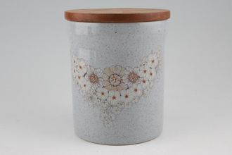 Denby Reflections Storage Jar + Lid wooden lid 5 3/8" x 6 3/4"
