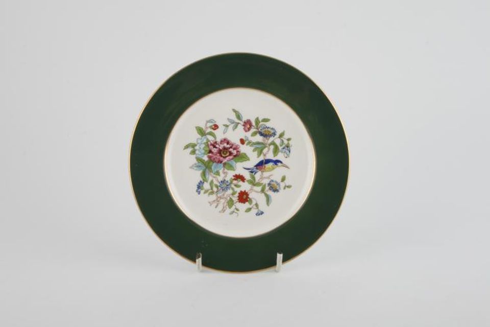 Aynsley Pembroke Tea / Side Plate Collectors laurel green rim accent 6 3/8"