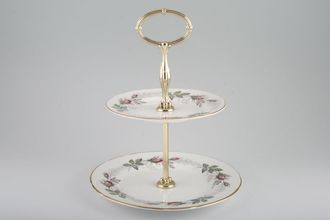 Paragon Bridal Rose Cake Stand 2 tier - 6" + 8" plate