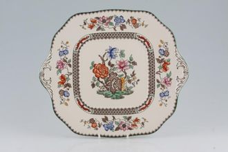 Spode Chinese Rose - New Backstamp Cake Plate Square - Eared 11 1/4"