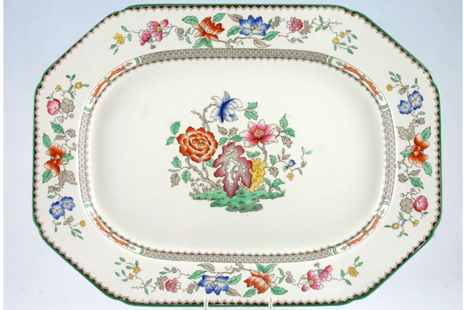 Spode Chinese Rose - Old Backstamp Oblong Platter 14 1/2"