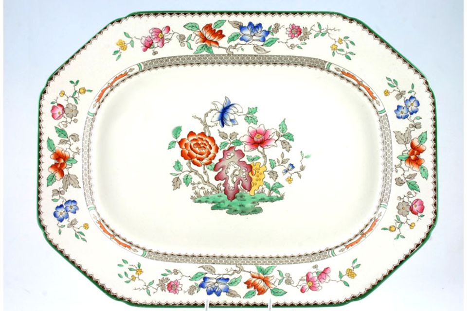 Spode Chinese Rose - Old Backstamp Oblong Platter 12 1/2"