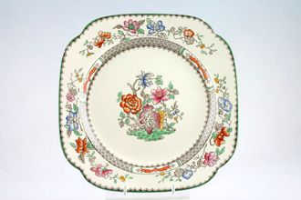 Spode Chinese Rose - Old Backstamp Cake Plate 3 Flower Spays Around Edge 8 3/4"