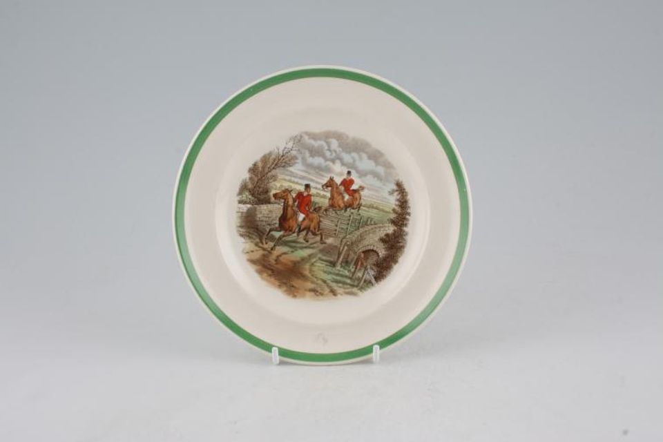 Spode Herring's Hunt Tea / Side Plate Smooth edge - "Well Cleared" No 5 Copeland Spode 6 1/4"