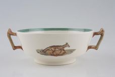 Spode Herring's Hunt Soup Cup 2 handles - "Well Cleared" - Dull Green/Grey with more subtle colours. No 5 Copeland Spode thumb 1