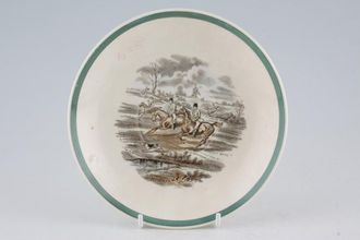 Spode Herring's Hunt Breakfast Saucer "Full Cry" - Dull Green/Grey with more subtle colours. No 6 Copeland Spode 6 1/4"