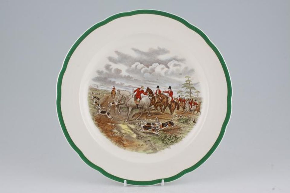 Spode Herring's Hunt Dinner Plate Fluted Egde - "The Find" 10 1/2"