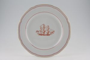 Spode Trade Winds Red - Gold Edge Dinner Plate