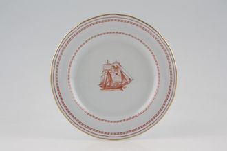 Spode Trade Winds Red - Gold Edge Tea / Side Plate 6"